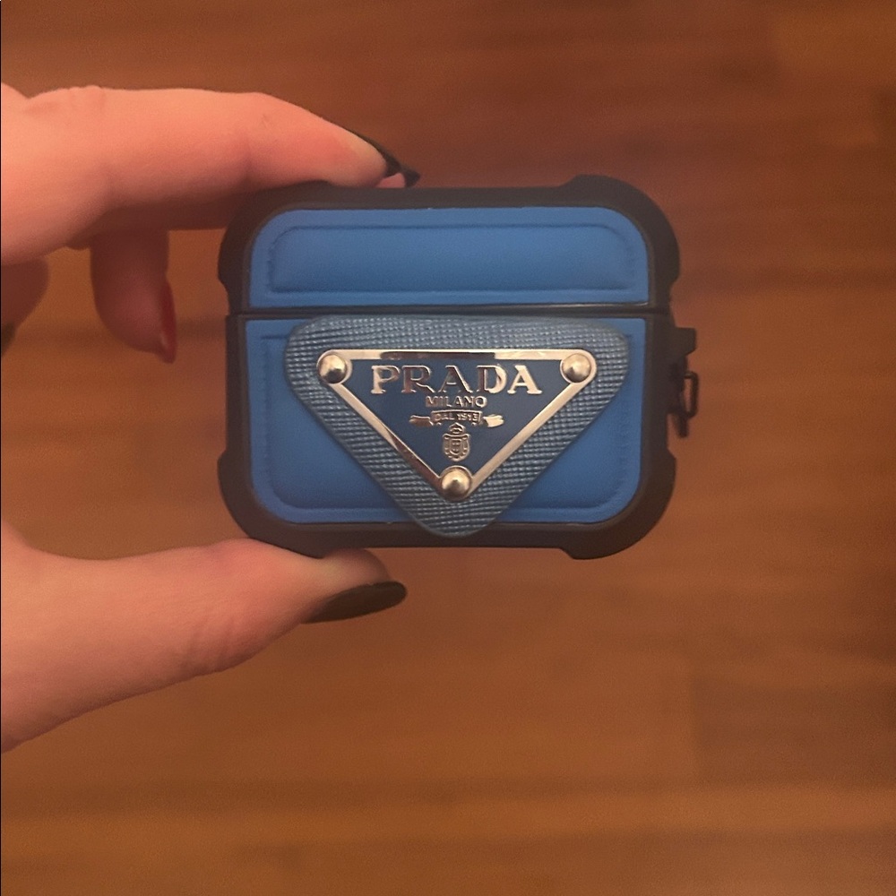 Fashion Prada Vibrant Blue AirPods Holder